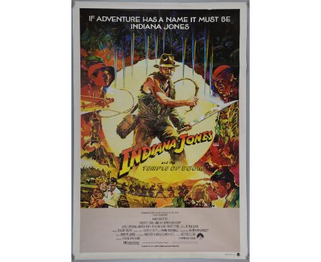 ¹ Indiana Jones and the Temple of Doom (1984) Australian One Sheet film poster, Style A, adventure starring Harrison Ford, Pa