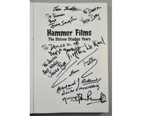 Hammer Films, The Elstree Studios Years Book, signed by 22 including Georgina Hale, Mary Keller, John Cater, Caroline Munro, 