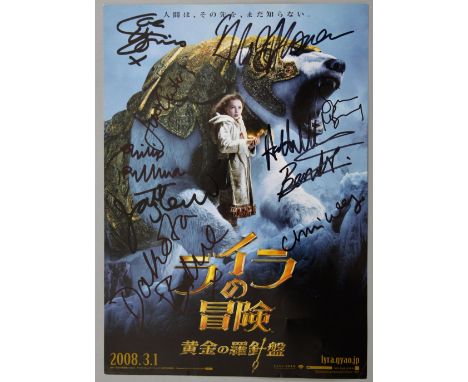 The Golden Compass, Japanese Chirashi, signed Chris Weitz (Director), Sam Elliott, Jim Carter, Dakota Blue Richards, Jack She