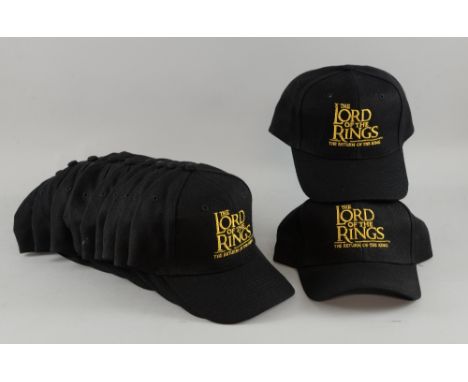 Eleven Lord of The Rings The Return of the King film crew baseball caps gifted to Sir Christopher Lee (11).Provenance: From t