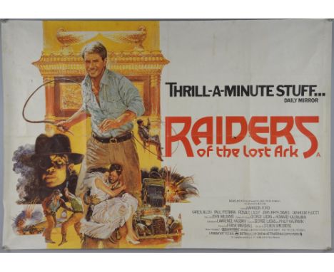 ¹ Raiders of The Lost Ark (1981) Two British Quad film posters, Paramount, folded, both trimmed (2) VAT IS PAYABLE ON THE HAM