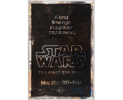 Star Wars (R-1987) Kilian Enterprises 'The First Ten Years' One Sheet film poster, Style A, 20th Century Fox, rolled, 27 x 41