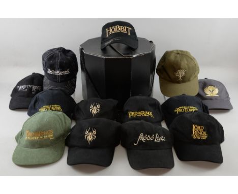 Thirteen Lord of The Rings / The Hobbit baseball caps gifted to Sir Christopher Lee (13).Provenance: From the Estate of Sir C