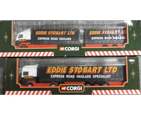 2 CORGI EDDIE STOBART BOXED LORRIES 59516 + TY87001 