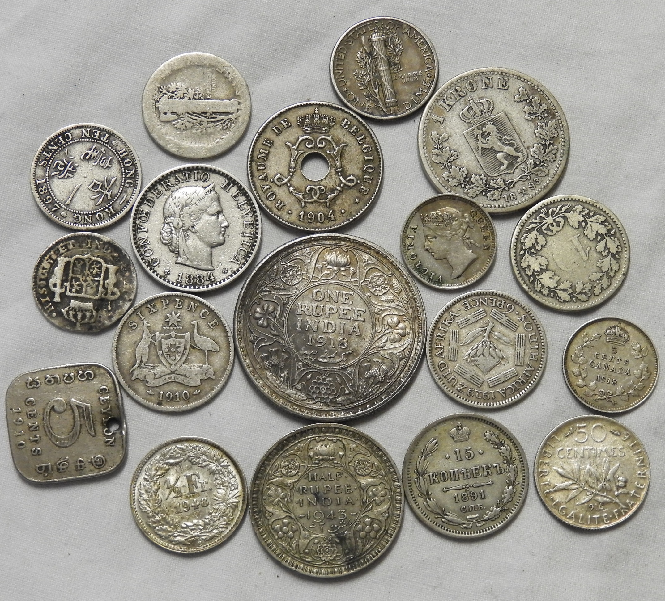 COINS VARIOUS FOREIGN SILVER