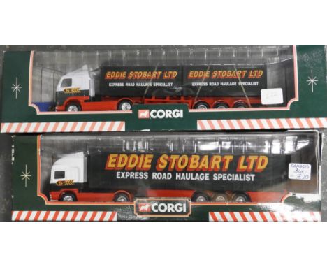 2 CORGI EDDIE STOBART BOXED LORRIES TY86705 + 59502 