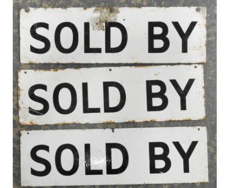 4 ENAMEL SOLD BY SLIP SIGNS 