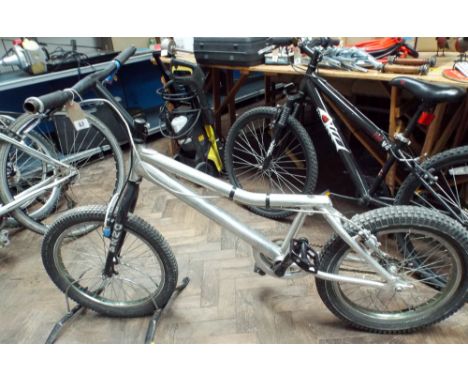 A professional trials rider light weight competition bicycle 