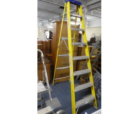 A Tall Peligro Step Ladder Together with a Shoe Rack 