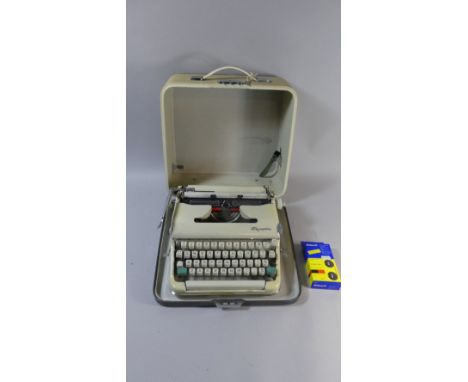 A Vintage Cased Olympia Manual Potable Typewriter