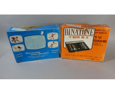 Two Vintage TV Games, Binatone TV Master Mark V and Similar Example