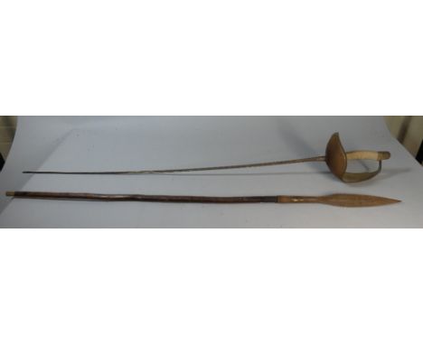 A Primitive Throwing Spear and a Fencing Epee by Wilkinson Pall Mall