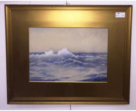 H. Holland Hulke (20th century): A watercolour depicting a seascape, probably Cornwall, signed, 23 x 33 cm
