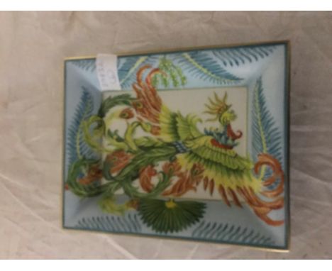 A Hermes ceramic dish with firebird design
