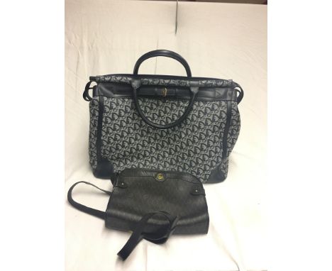A Christian Dior large trotter pattern bag; together with a Christian Dior handbag