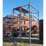 LOT - (3) SECTIONS OF PALLET RACK: (2) 8' X 42" X 12' HT AND (1) 8' X 42" X 10' HT