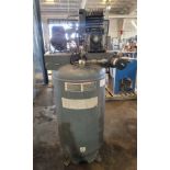VERTICAL TANK AIR COMPRESSOR, DATA TAG UNREADABLE, 1 HP MAGNETEK MOTOR, 80-GALLON TANK