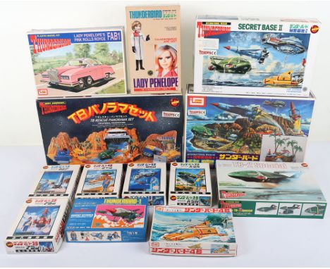 Imai Thunderbirds Japanese Plastic Kits, including: TB Rescue Panorama set, Tracy Island set, Secret Base II,TB-2 Special 1/3