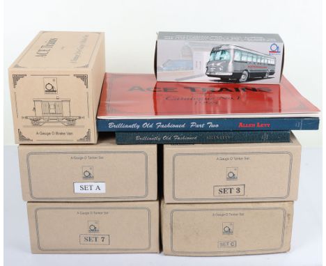 ACE Trains 0 gauge four 4-wheel Tanker sets, set 3 three Pratts tankers, set 7 with Esso, Power Ethyl and BP Motor Spirit tan