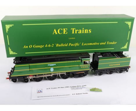 ACE Trains E/9 0 gauge 4-6-2 Bullied Pacific ‘Hurricane’ locomotive and tender, locomotive No.21C165 and tender in SR lined M