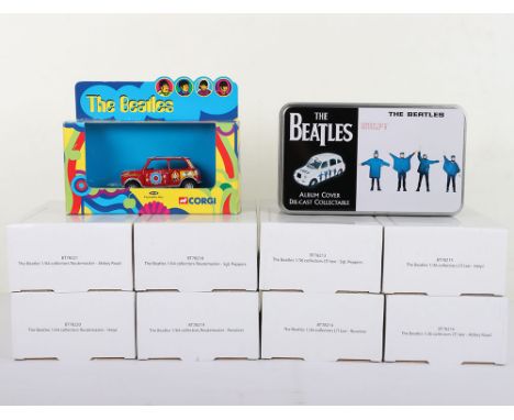 Corgi The Beatles Album Cover Die-Cast Collectables, Taxi-Help, Routemaster Bus-Help,  Taxi -Abbey Road, Taxi-Revolver, Route