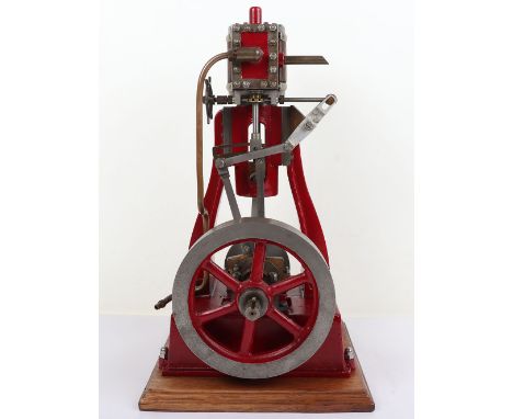 A Clarkson single cylinder reversing steam engine, with wooden clad 1 ¾” bore x 2” stroke single cylinder with trunk-guide wi