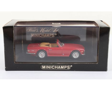 Minichamps Triumph TR6,1968  in red,tan interior, diecast 1:43 scale, in mint boxed condition.