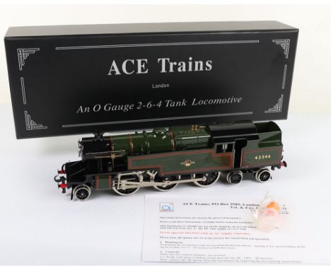 ACE Trains 0 gauge Stanier 2-6-4 BR tank engine, locomotive No.42546 in BR gloss lined green livery, electric 0-20V DC, near 