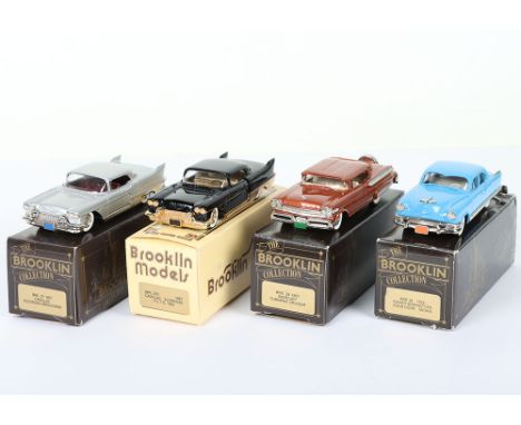 Lot no 519: Four Brooklin Models 1/43 scale model, BRK 27 1957 Cadillac Eldorado Brougham silver, 27X 1957 Cadillac Eldorado 