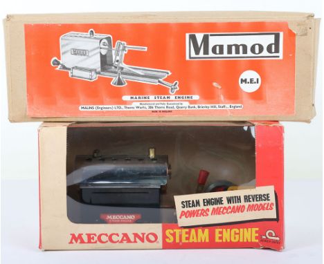 Boxed Mamod, Marlins (Engineers) Ltd ME1 Marine steam engine, 1960s, brass boiler with original burner, engine with single cy