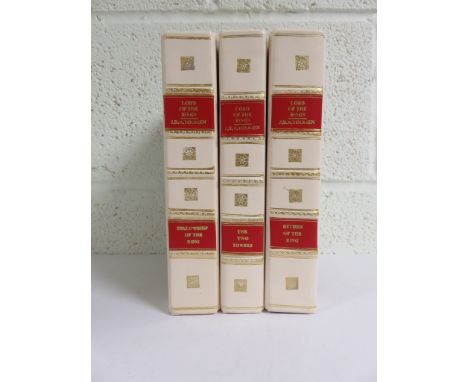 TOLKIEN, J. R. R - Lord of the Rings - Harper Collins, 1991, three vols, uniformly bound in half calf and with marbled boards