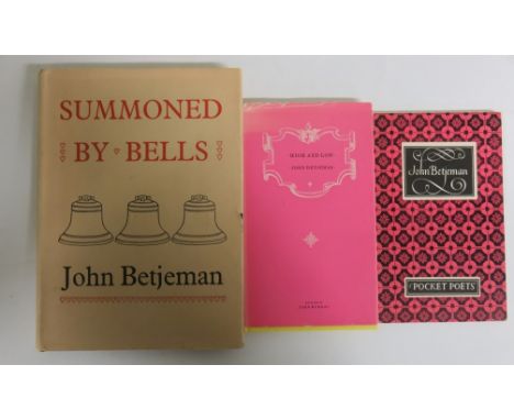 BETJEMAN, John - Summoned by Bells - 1960, first edition, dust-wrapper, together with two other Betjeman books, Pocket Poets 