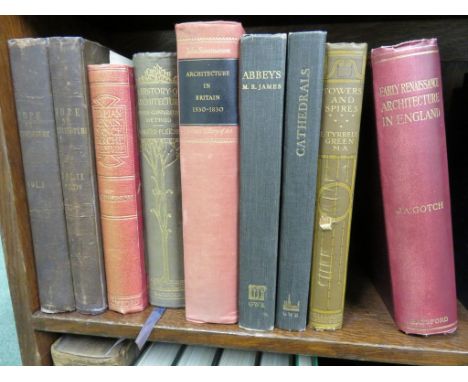 ARCHITECTURE - a collection of books of architectural interest to include; An Historical Essay on Architecture - 1840, Third 