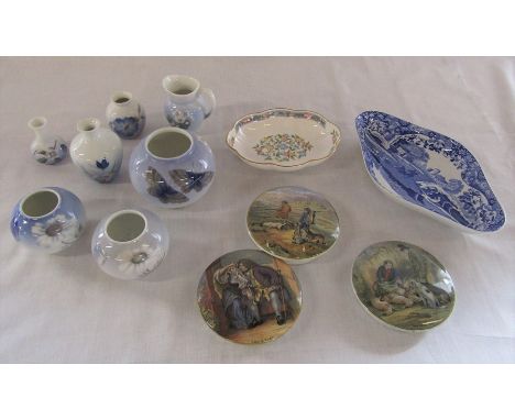 Assorted ceramics inc Royal Worcester, Royal Copenhagen, Prattware (af) and Spode