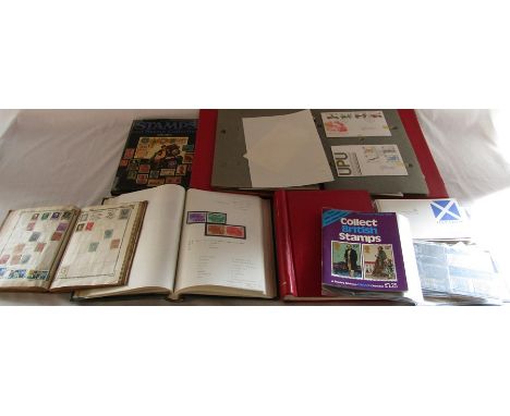 3 stamp albums of GB mint and foreign countries, 1 album of First Day Covers, quantity of British Post Office mint stamps and