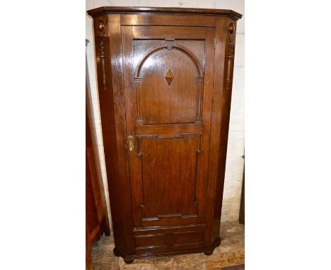 1920/30's oak single wardrobe / hallrobe