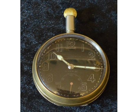 S Smith &amp; Sons Ltd Admiralty long stem steel case pocket watch No 62W61