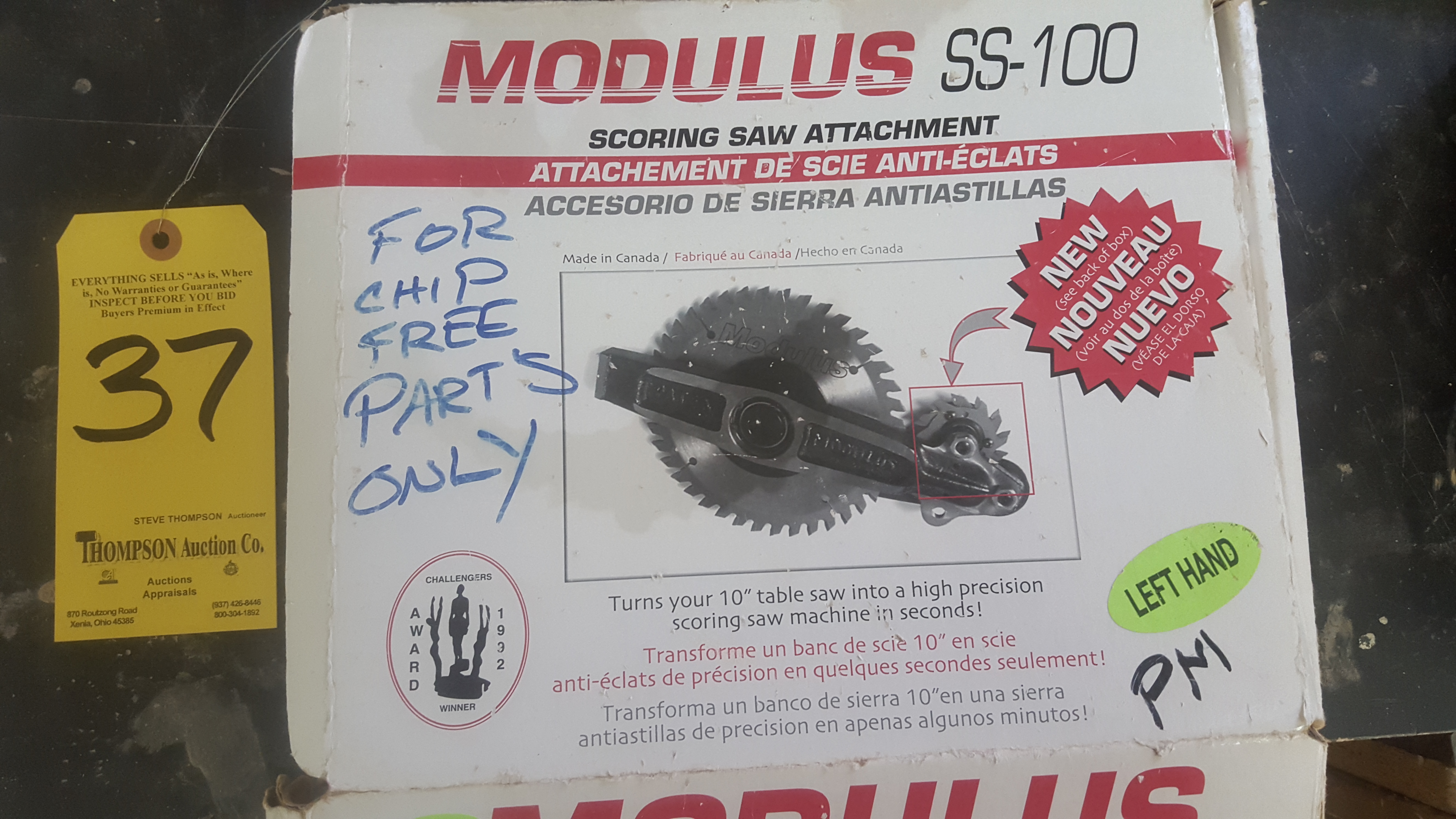 Modulus SS100 Left Hand Scoring Saw Attachment, Connect 10" Table Saw