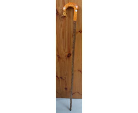 Walking Stick, Hazel wood with carved horses head handle