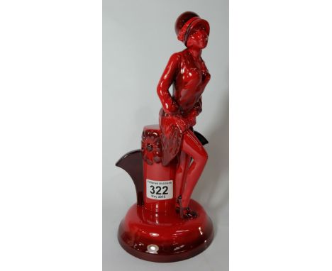 Peggy Davies Ceramic Ruby Fusion figure of a promiscuous lady 