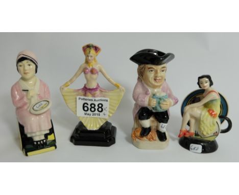 A collection of Kevin Francis mini figures and mini toby jugs to include mini Clarice "Renaissance", mini "Clarice Cliff" and