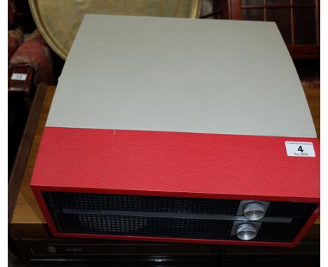 Fidelity record player in a red vinyl case in good condition 