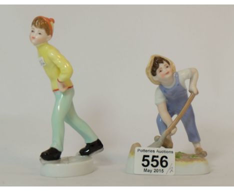 Royal Worcester figures Tuesday Boy and Saturday boy (2)