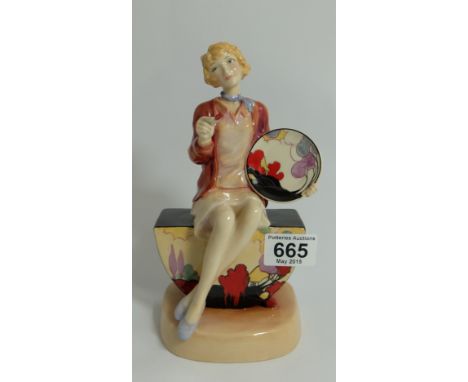 Kevin Francis Artist's Proof model Clarice Cliff holding paintbrush and charger (boxed)