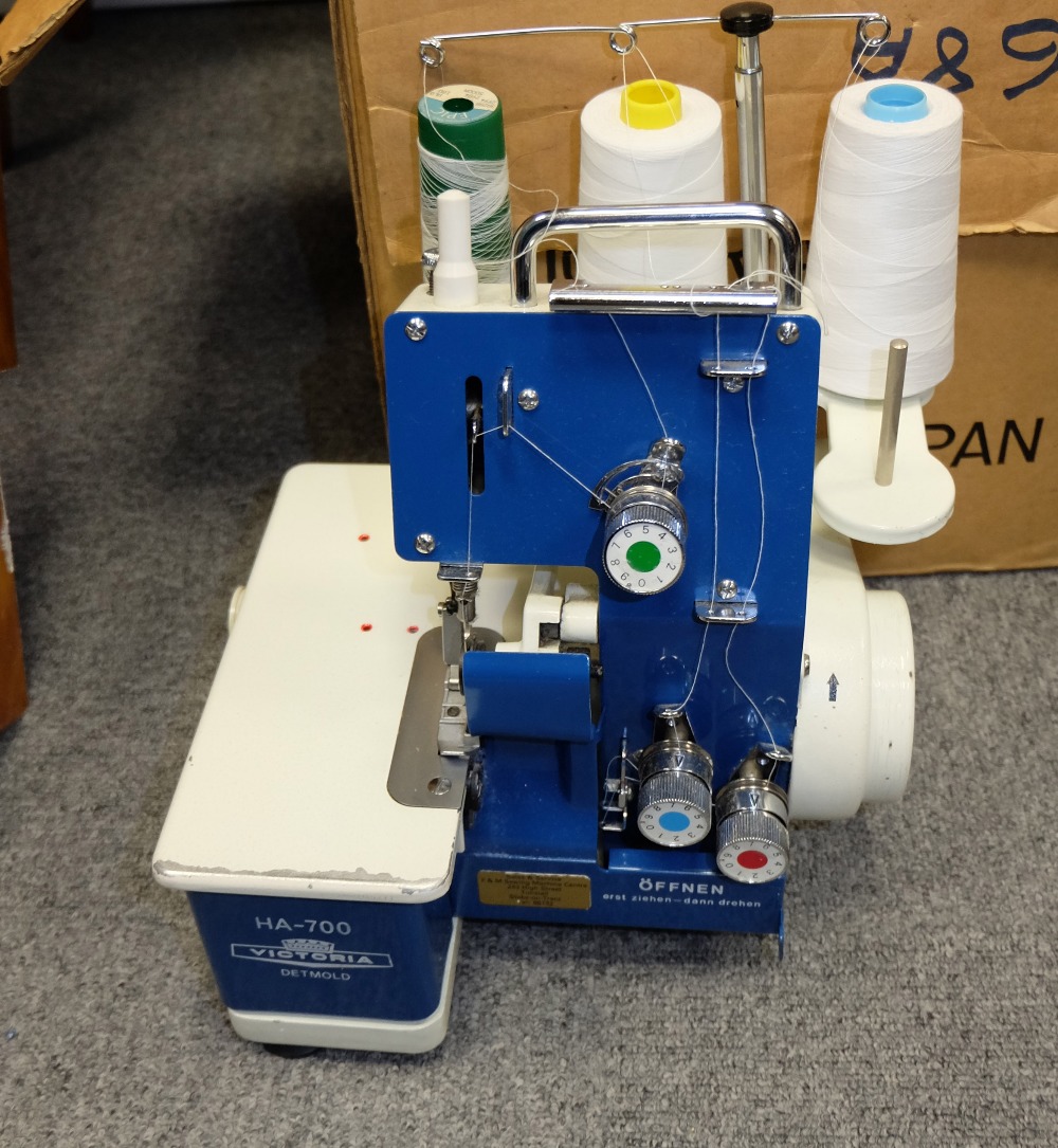 A Victoria Overlocker Sewing machine model number HA700 boxed with