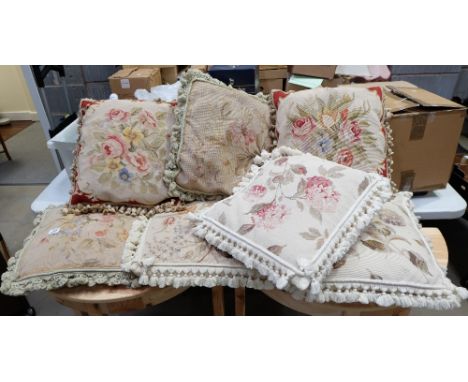 A collection of various quality cushions including tapestry, needlepoint etc (7)