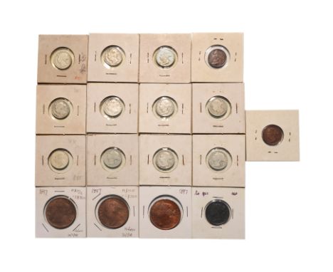 STRAITS SETTLEMENTS VICTORIA ASSORTED 1/4; 1/2; 1; AND 10 CENTS (17)
Comprising: 10 Cents (x11) assorted dates 1874-1883, all