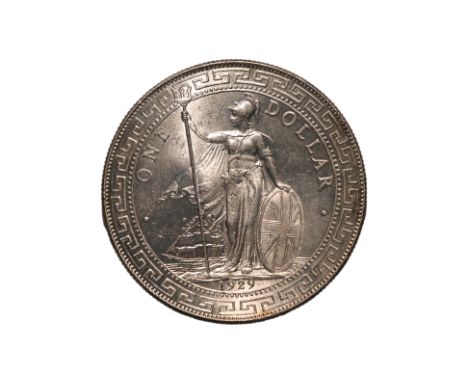 GREAT BRITAIN BRITISH TRADE DOLLAR 1929 B
Britannia standing holding a trident and a shield, date below, reverse with Chinese