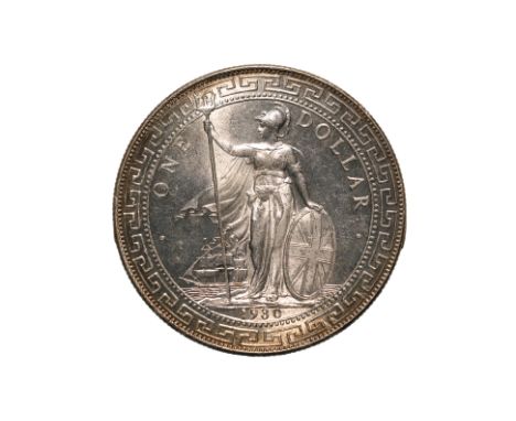 GREAT BRITAIN BRITISH TRADE DOLLAR 1930 B
Britannia standing holding a trident and a shield, date below, reverse with Chinese