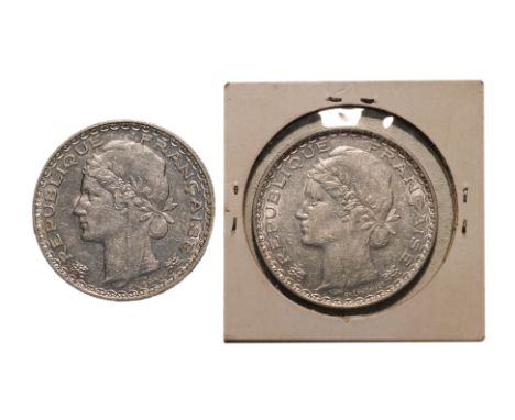 FRENCH INDOCHINA 1 PIASTRE 1931 (2)
Bust of Marianne facing left, reverse with denomination and date within quatrefoil reserv